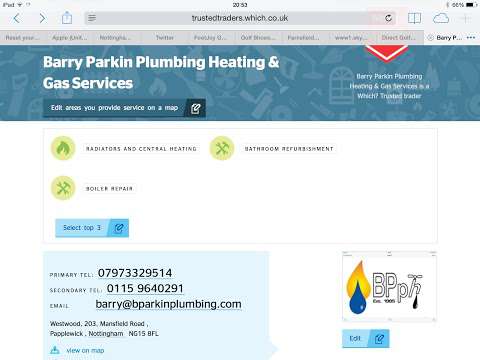Barry Parkin,plumbing, heating and gas services photo